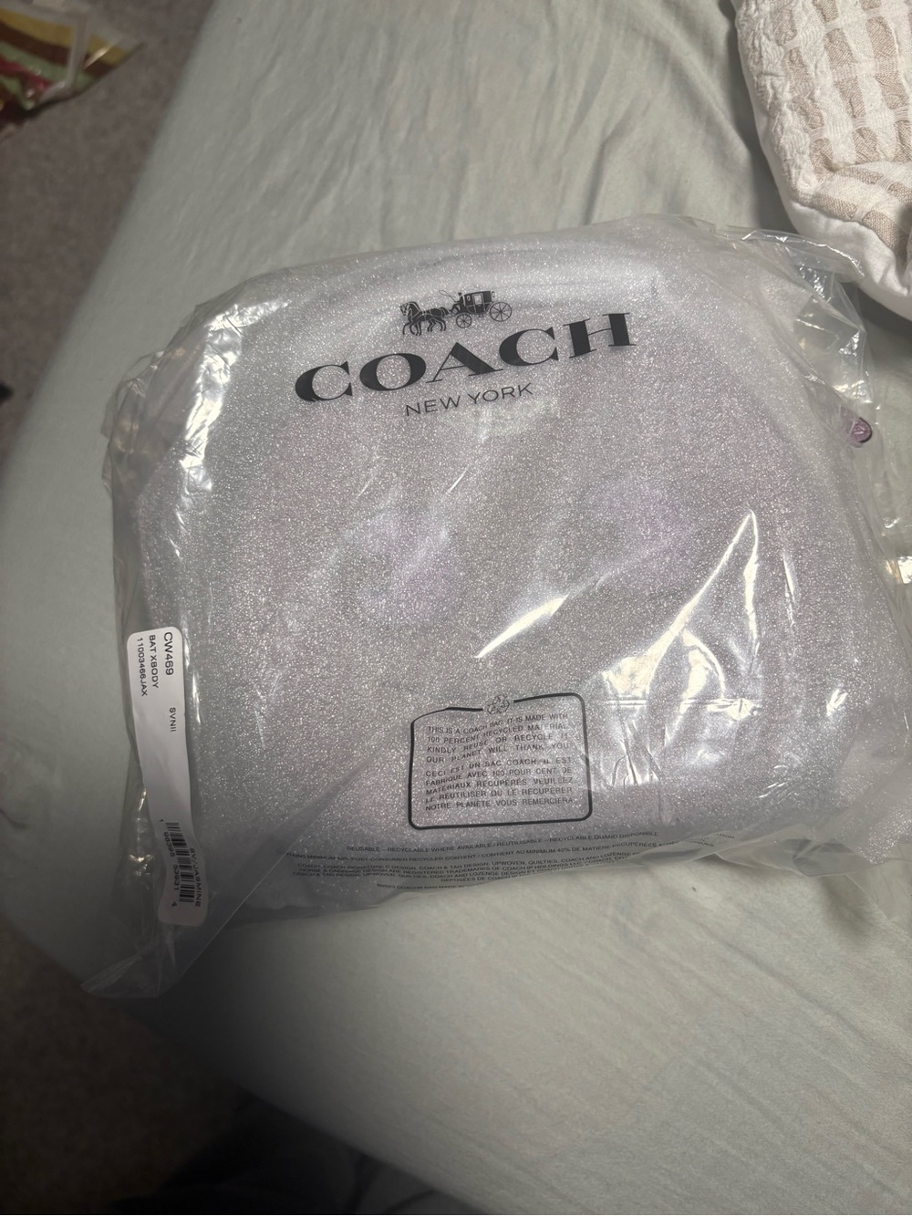 Coach Dusty Purple Round Face Appliqué Bat Crossbody - Picture 3 of 5
